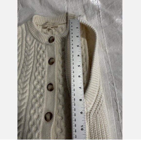LA MAILLE SEZANE GILET ROXANE ECRU SWEATER VEST XS NWT - Picture 5 of 10